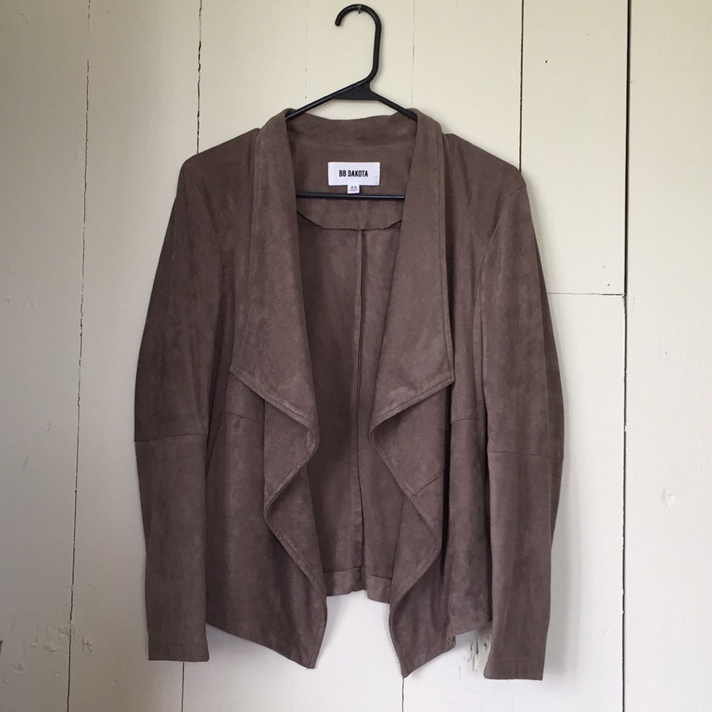 BB Dakota Nicholson Faux Suede Jacket, Mocha